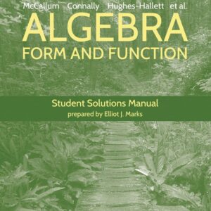 Algebra, Student Solutions Manual
