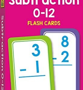 Subtraction 0-12 Flash Cards