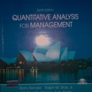 Quantitative Analysis For Management Tenth Edition