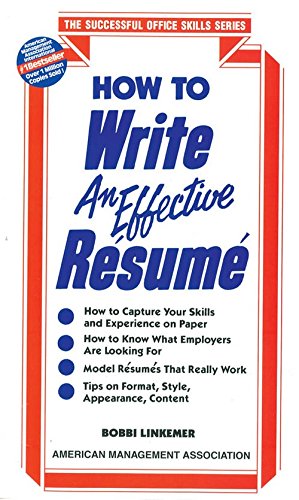 How To Write An Effective Resume