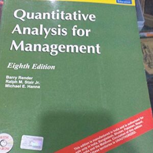 Quantitative Analysis For Management (cd) 8th Ed