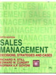 Sales Management 5th Edition